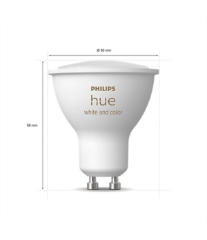 Philips Hue | WCA 5.7W GU10 3pcs pack | GU10 | 5.7 W | White and colored 2000K-6500K +16 million colors | Bluetooth and Zigbee