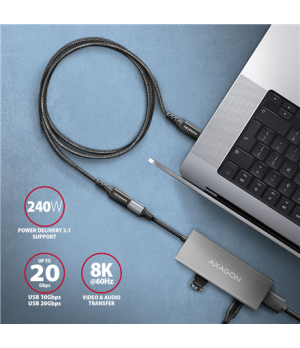 AXAGON Extension USB 20Gbps Cable | BUCM32-CF15AB | USB Type-C to USB Type-C