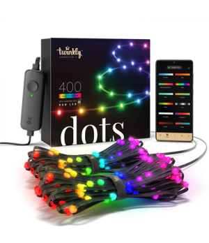 Twinkly Dots Smart LED 400 RGB, 20m, Black wire|Multicolor