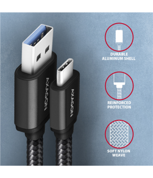 AXAGON Data and charging cable | BUCM3-AM20AB | USB Type-C to USB Type-A