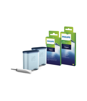 Philips | Coffee maker Maintenance kit: Oil, 2x AquaClean, 6x Coffee oil remover tablets, 6x Milk circuit cleaner sachets | CA67