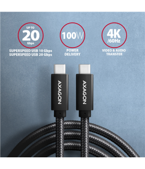 AXAGON Data and charging USB 2.0 cable | BUCM32-CM20AB | USB Type-C to USB Type-C