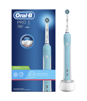 Oral-B Electric Toothbrush Pro 700 CrossAction Rechargeable For adults Number of brush heads included 1 Number of teeth brushing