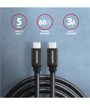 AXAGON Data and charging cable | BUCM3-CM20AB | USB Type-C to USB Type-C