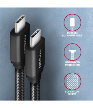 AXAGON Data and charging cable | BUCM3-CM20AB | USB Type-C to USB Type-C