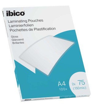 Laminavimo vokeliai Ibico, A4, 216x303 mm, 75 mik., blizgūs, 100 vnt.