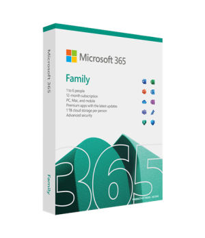 Microsoft | 365 Family | 6GQ-01897 | M365 Family | FPP | License term 1 year(s) | English | EuroZone Medialess