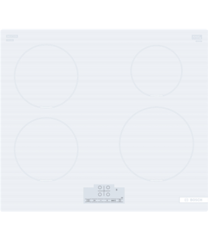 Bosch | Hob | PUE612BB1J | Induction | Number of burners/cooking zones 4 | Touch | Timer | White