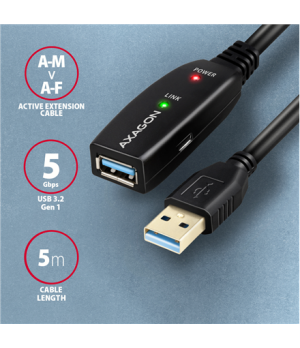 AXAGON Active extension USB 3.2, 5 m | ADR-305