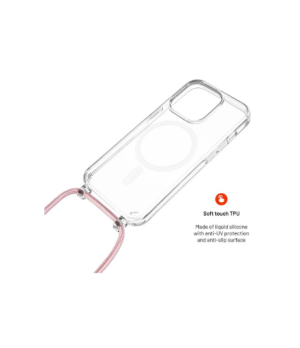 Fixed | MagPure Neck | Back Cover with Lanyard | Apple | iPhone 16 Pro Max | TPU | Clear, Pink