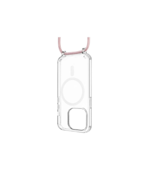 Fixed | MagPure Neck | Back Cover with Lanyard | Apple | iPhone 16 Pro Max | TPU | Clear, Pink