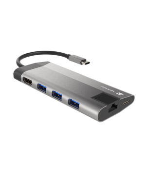 Natec | USB-C Multiport Adapter | NMP-1690 | Grey | USB Type-C | 0.15 m