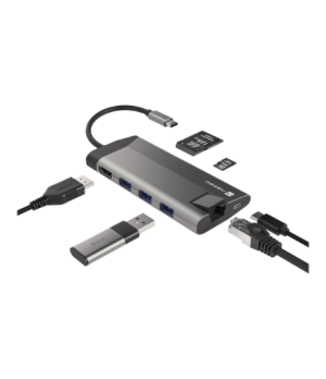 Natec | USB-C Multiport Adapter | NMP-1690 | Grey | USB Type-C | 0.15 m