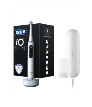 Oral-B | iO10 Series | Electric Toothbrush | Rechargeable | For adults | ml | Number of heads | Stardust White | Number of brush