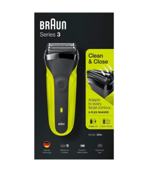 Braun | Shaver | 300s | Operating time (max) 30 min | Black/Green