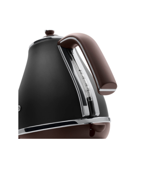 Delonghi | Icona Vintage | KBOV2001BK | Standard kettle | 2000 W | 1.7 L | Stainless steel | 360° rotational base | Black