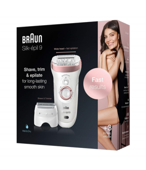 Braun | 9-720 Silk-epil 9 | Epilator | Operating time (max)  min | Bulb lifetime (flashes) | Number of power levels | Wet & Dry 