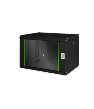 Digitus | Wall Mounting Cabinet | DN-19 07-U-SW | Black | IP protection class: IP20 Front door: Glass door, single opening Cabin