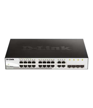 D-LINK DGS-1210-20, Gigabit Smart Switch with 16 10/100/1000Base-T ports and 4 Gigabit MiniGBIC (SFP) ports, 802.3x Flow Control