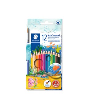 Spalvoti pieštukai akvareliniai STAEDTLER NORIS CLUB, 12 spalvų