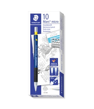 Automatinis pieštukas STAEDTLER MARS MICRO, mėlynas korpusas, 0.3 mm