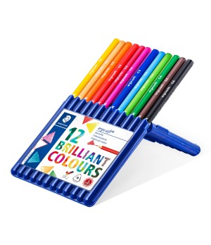 Spalvoti pieštukai tribriauniai STAEDTLER ERGO SOFT, 12 spalvų