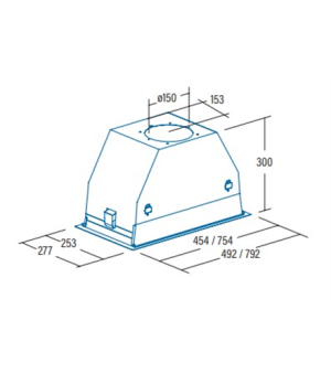 CATA | Hood | GC DUAL A 45 XGBK | Canopy | Energy efficiency class A | Width 45 cm | 820 m³/h | Touch control | LED | Black glas