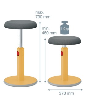 Ergonomiška kėdė Leitz Ergo Cosy, „du viename“, šiltai geltonos spalvos