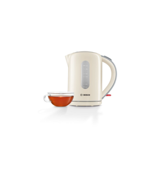 Bosch TWK7607 Standard kettle 2200 W 1.7 L Plastic 360° rotational base Cream