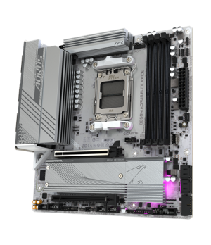 Gigabyte | B650M A ELITE AX ICE | Processor family AMD | Processor socket AM5 | DDR5 | Supported hard disk drive interfaces SATA