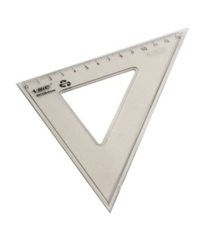 Liniuotė trikampė BIC 45''45''90', 13 cm