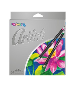 Spalvoti pieštukai, apvalūs COLORINO Artist, 24 spalvų, apvalūs