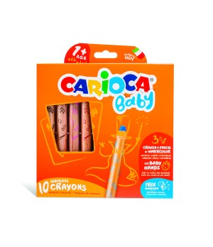 Kreidelės mažyliams CARIOCA BABY 3in1 1+, 10 vnt.