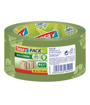 Ekologiška ir stipri pakavimo juosta TESA PACK Eco & Strong, 50mm x 66m, žalios sp.