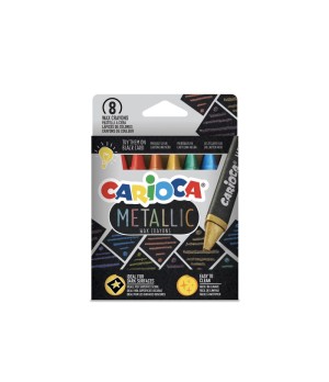 Vaškinės kreidelės CARIOCA Metallic, 8 vnt.