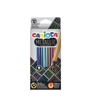 Spalvoti pieštukai CARIOCA Metallic, 12 vnt.