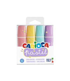 Teksto žymekliai CARIOCA Pastel, 4 vnt.