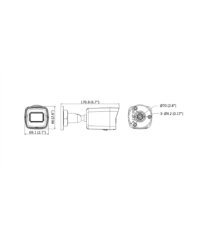 Hikvision | IP Camera | DS-2CD1043G2-I | Bullet | 4 MP | 2.8mm/4mm | IP67 | H.265+ | Micro SD, Max. 256GB