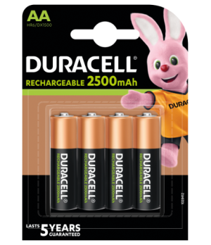 Įkraunamos baterijos DURACELL AA 2500 mAh, 4 vnt