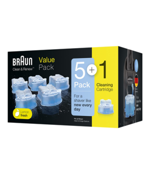 Braun CCR5 + 1 cleaning cartridges, 6 pack