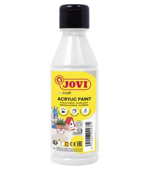 Akriliniai dažai JOVI, 250ml, baltos sp.