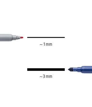 Flomasteriai STAEDTLER, dvipusiai, dvispalviai, 10 vnt.