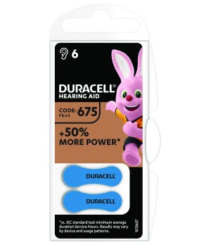 Baterijos klausos aparatui DURACELL 675, 6vnt