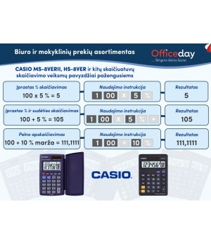 Mokslinis skaičiuotuvas CASIO FX-82ES PLUS II, 80 x 162 x 13.8 mm