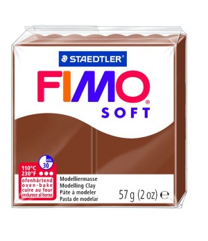 Modelinas FIMO SOFT, 57 g, karamelės ruda sp.