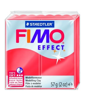 Modelinas FIMO EFFECT, 57 g, permatoma raudona sp.