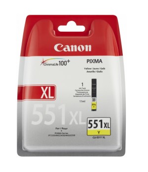 Canon CLI-551XL (6446B001), geltona kasetė rašaliniams spausdintuvams