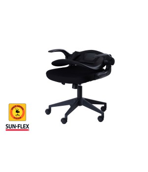 Reguliuojamo aukščio kėdė SUN-FLEX®HIDEAWAY CHAIR,  91-101 cm, juodas rėmas, juoda sėdima vieta