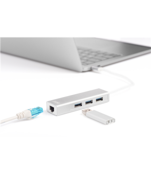 Digitus | USB Type-C 3-Port Hub + Gigabit Ethernet