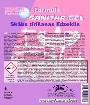 WC valiklis EWOL PROFESSIONAL Formula Sanitar gelinis 1 l